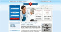 Desktop Screenshot of nursingschools.net