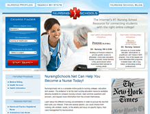 Tablet Screenshot of nursingschools.net